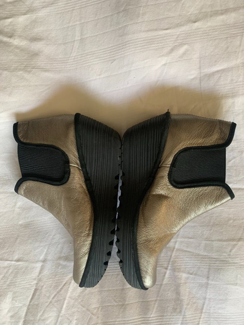 Fly London Ankle Boots - Gold, Size 39